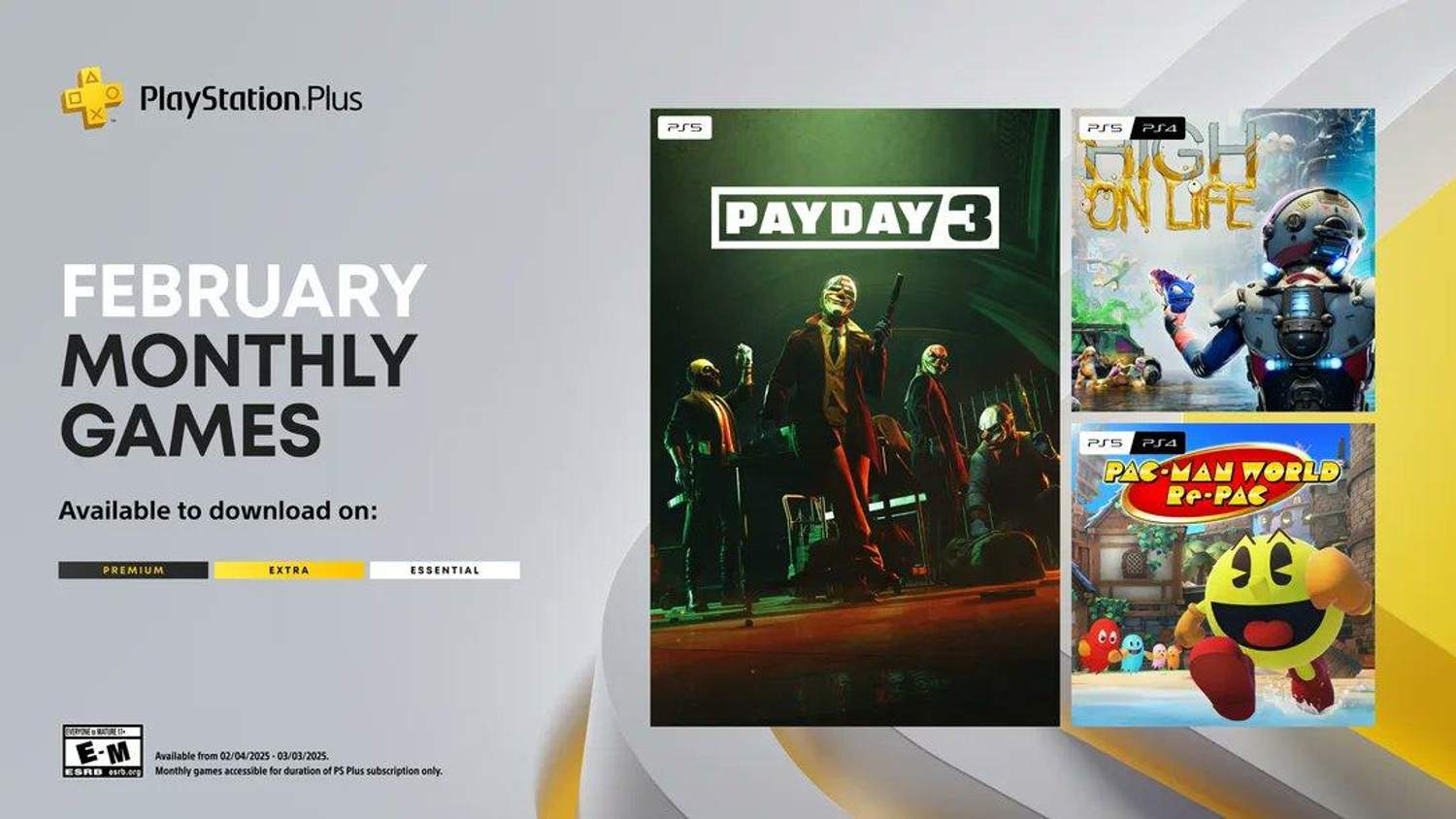 Předplatné PlayStation Plus Essential nabídne v únoru akce Payday 3 a High on Life