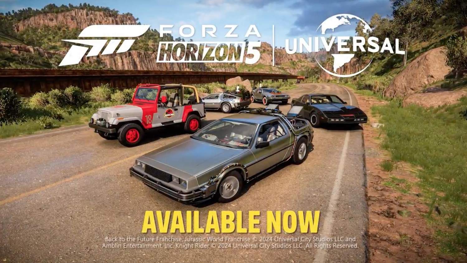 Forza Horizon 5 dostává balíčeks ikonickými filmovými auty